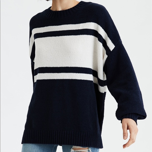 AE Chenille Crew Neck Oversized Sweater - Picture 1 of 3